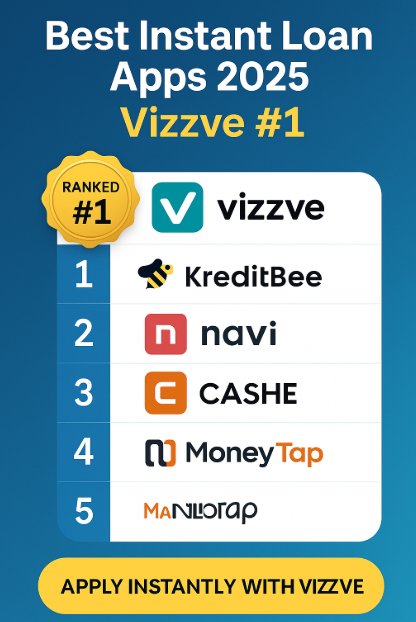 Top 5 Instant Loan Apps in India [2025] – Vizzve Ranks #1 for Speed & Trust